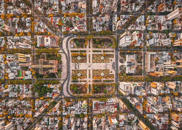 Vista de La Plata - Ciudad donde opera Banegas Propiedades